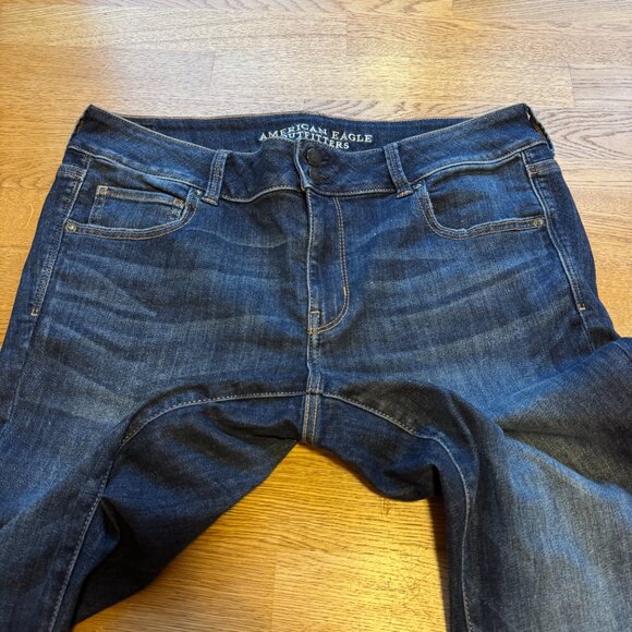American Eagle Artist Crop Jeans Dark Wash Size 18 - Picture 5 of 12